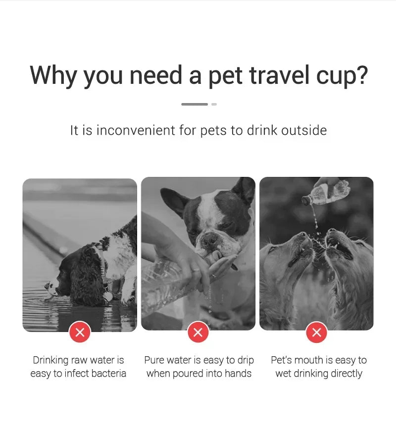 Pet Dog Water Food Bottle Feeder