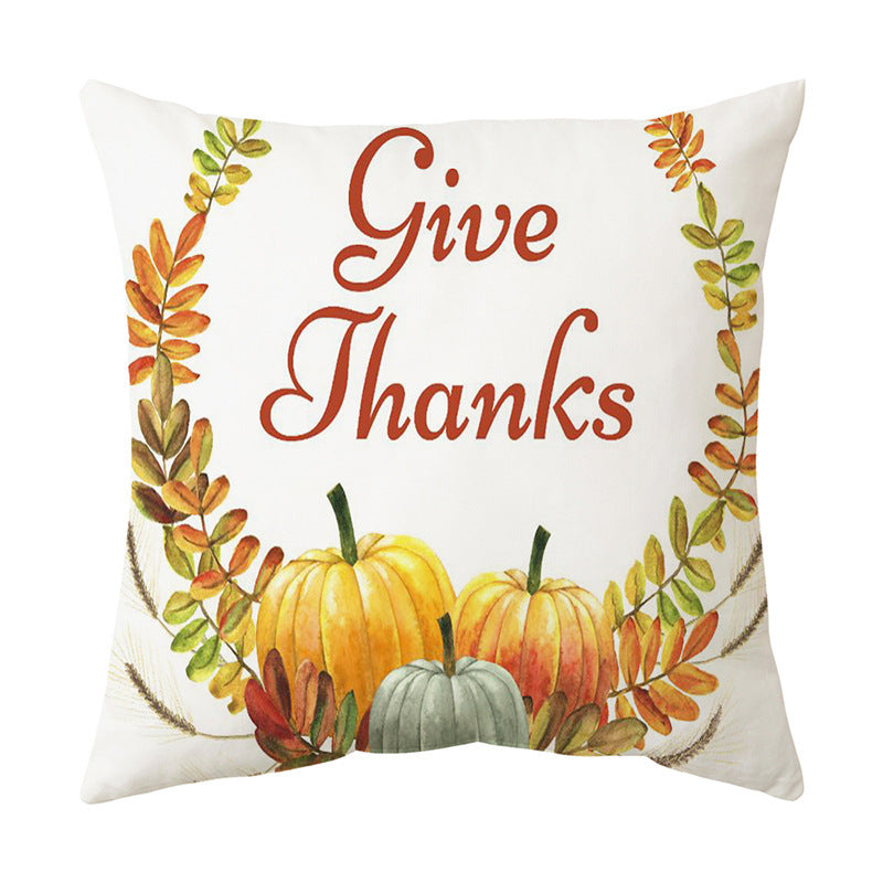 Thanksgiving English Alphabet Sofa Cushion Pillowcase