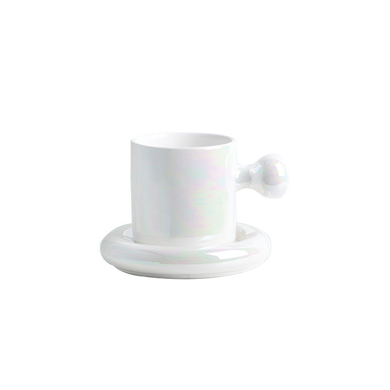 Macaron Ceramic Mug Egg Yolk Mug With Lid Set Couple Mug
