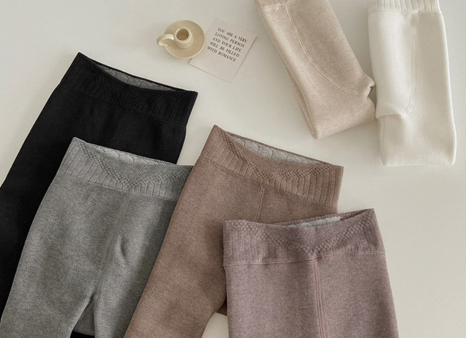 Girls Velvet Padded Leggings