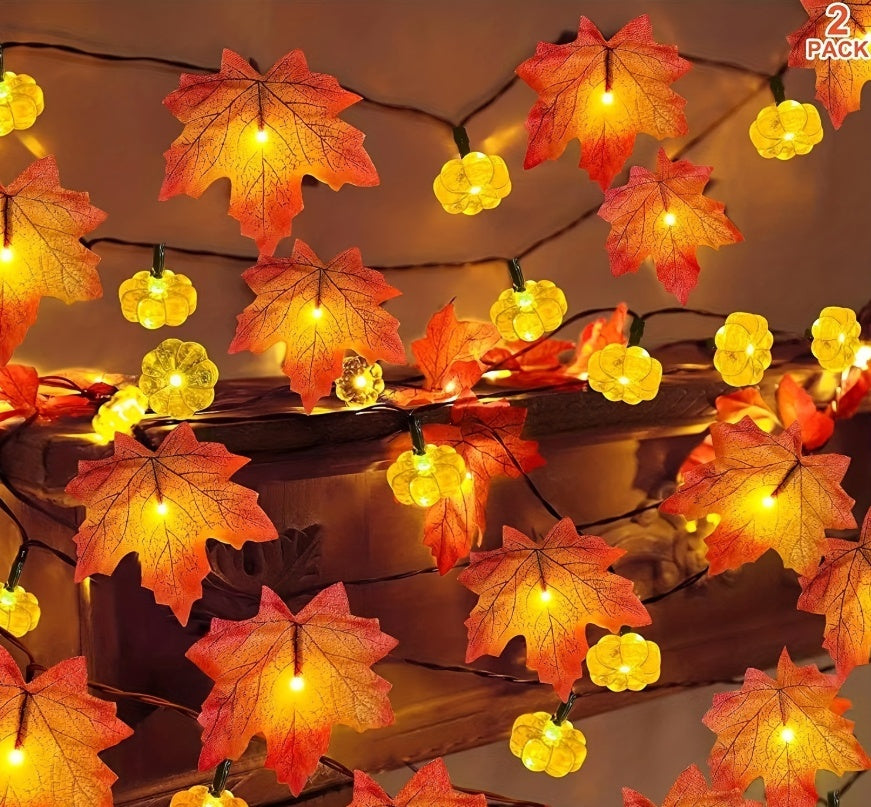 2 Family Autumn Decoration Thanksgiving Lights