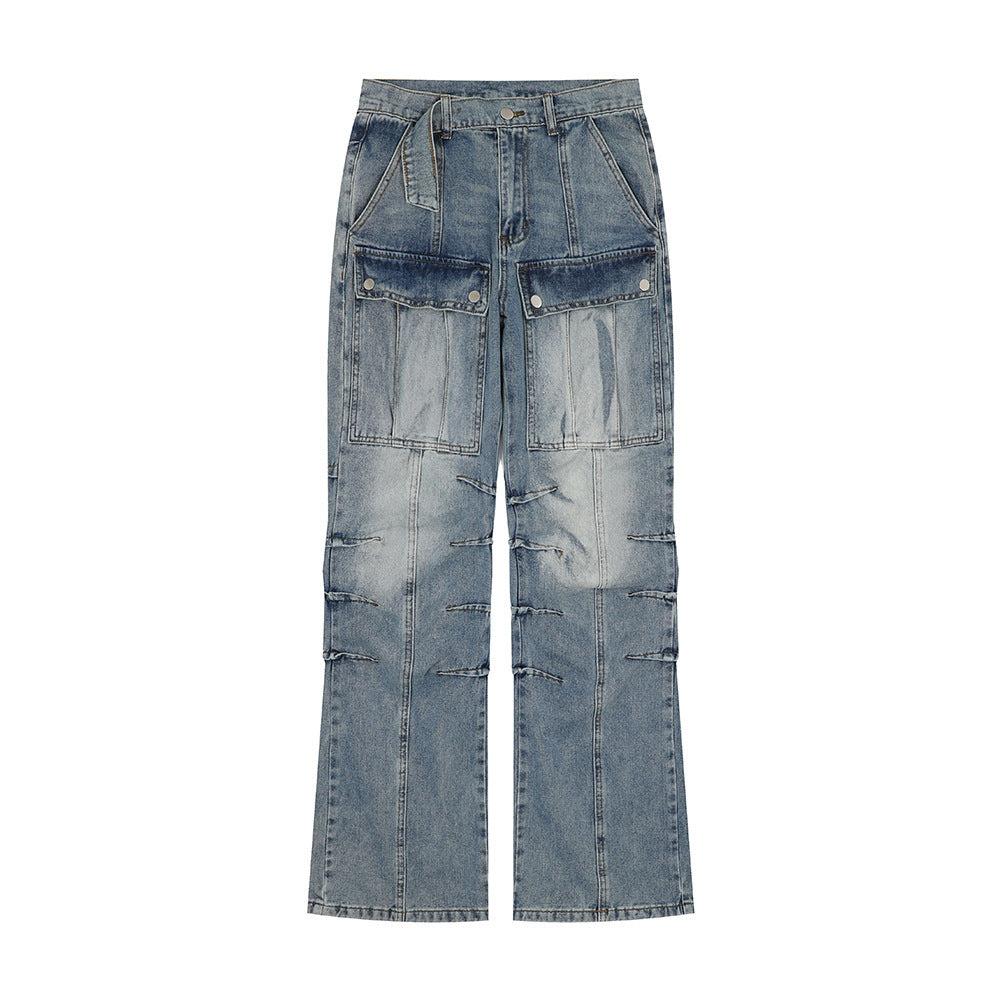 Fashion Personality Loose Denim Trousers Men
