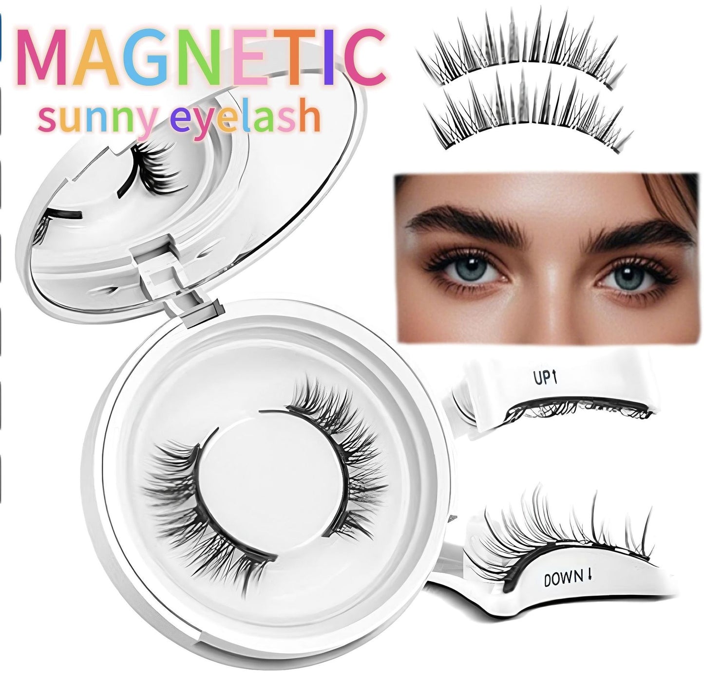 Magnetic Suction False Eyelashes Integrated Soap Holder Glue-free False Eyelashes Thick
