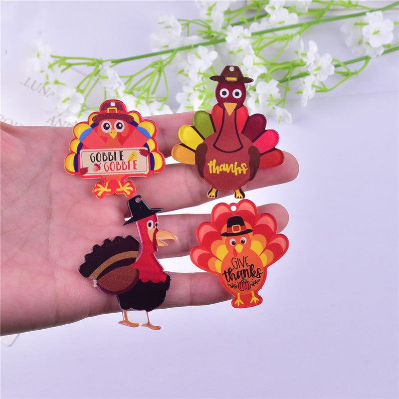 Thanksgiving Turkey Acrylic Phone Case DIY Pendant