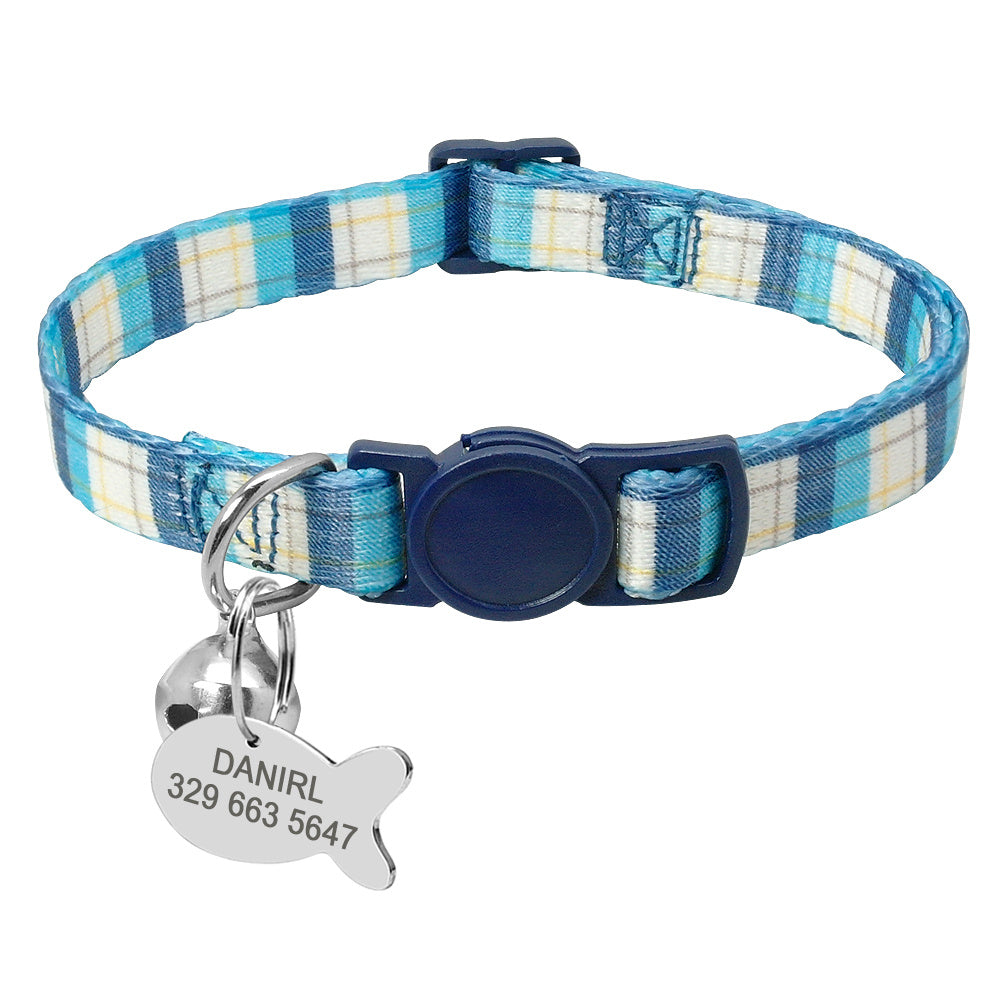Cat Lettering Bell Collar Anti-lost Tag