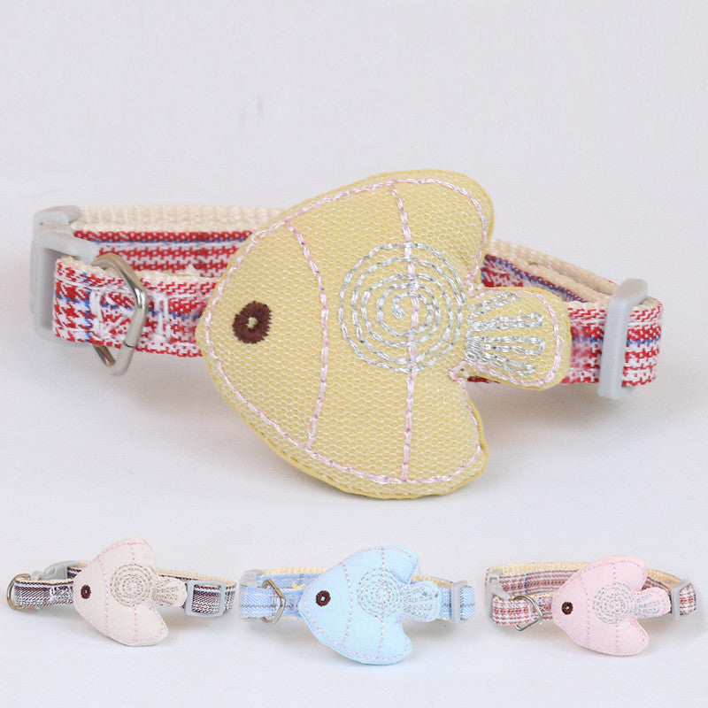 Simple Small Fish-shaped Pet Collar Cat Collar