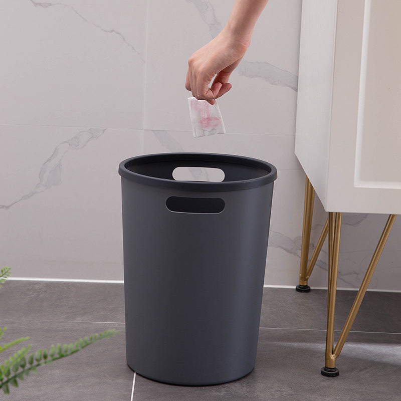 Simple Glossy Color Trash Can Kitchen Large Capacity