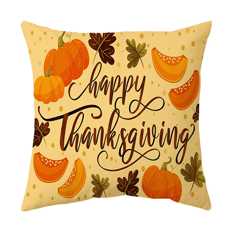 Thanksgiving English Alphabet Sofa Cushion Pillowcase