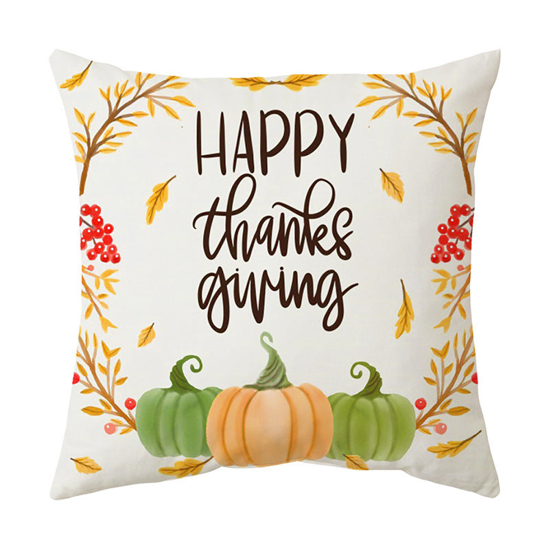 Thanksgiving English Alphabet Sofa Cushion Pillowcase