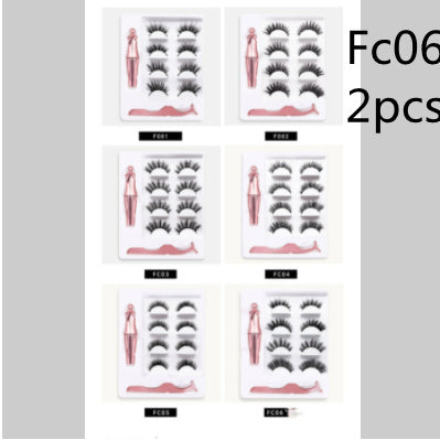 Three pairs of false eyelashes
