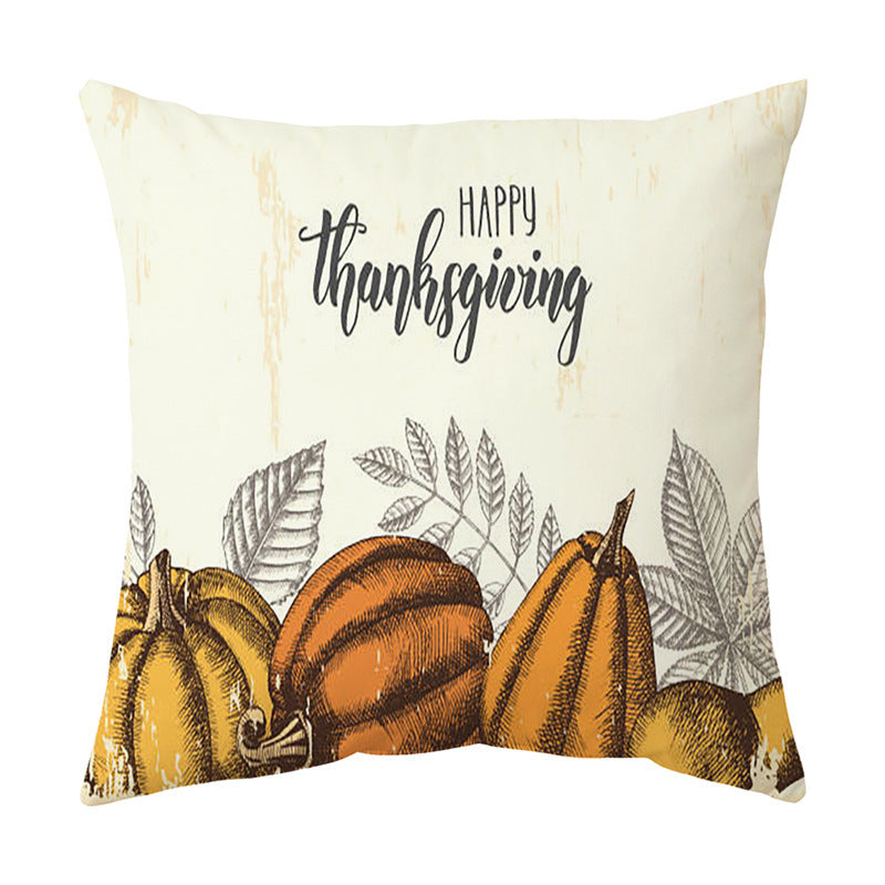 Thanksgiving English Alphabet Sofa Cushion Pillowcase