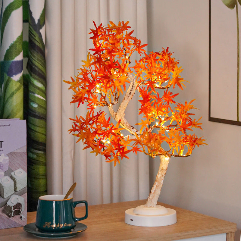 Thanksgiving Maple Leaf Tree Lamp Decorative Creative