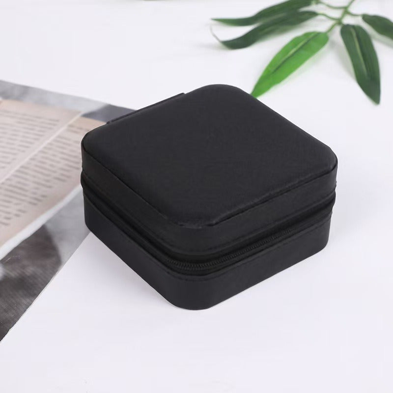 Neveika Portable Travel Mini Jewelry Box Leather Jewellery Ring Organizer Case Storage Gift Box Girls Women