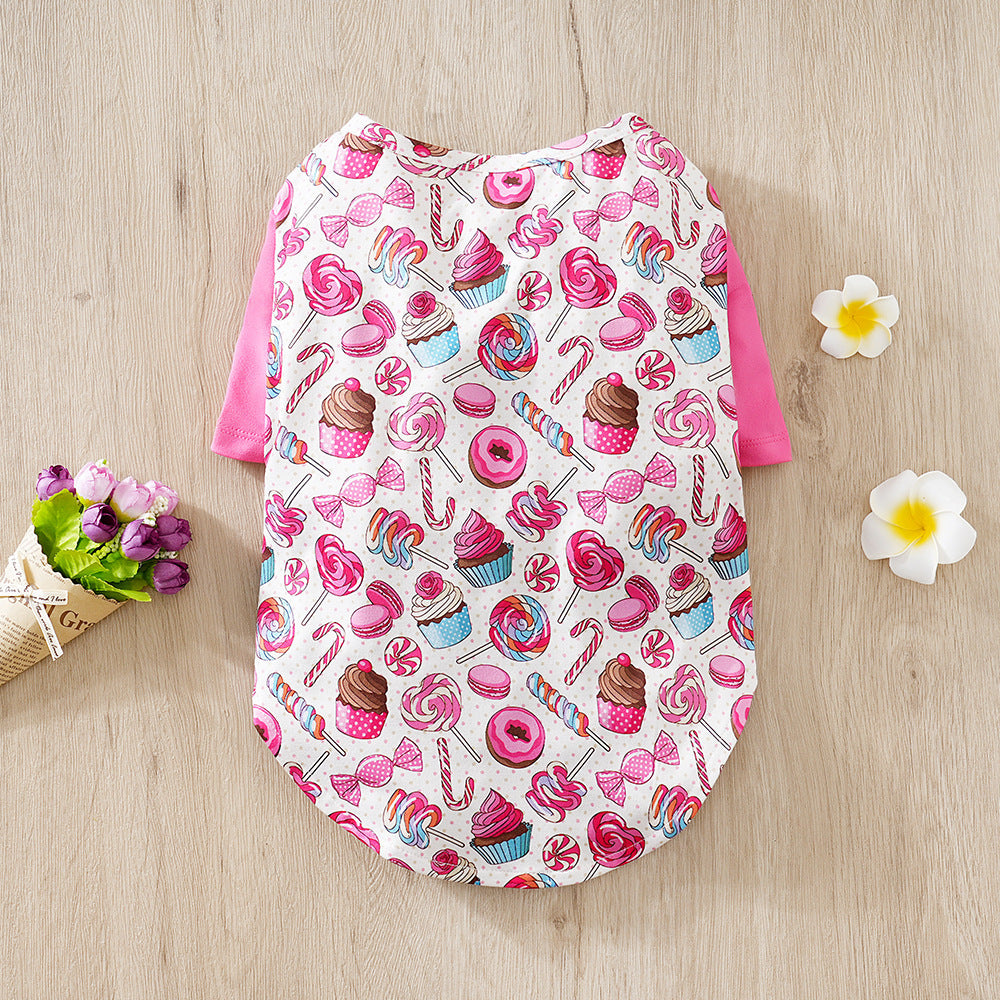 Dog Clothes Full Printed Spring And Autumn Clothing Small Dog Pet Clothing