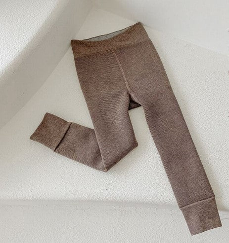 Girls Velvet Padded Leggings