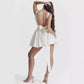 Square Neck Sleeveless Dress With Backless
