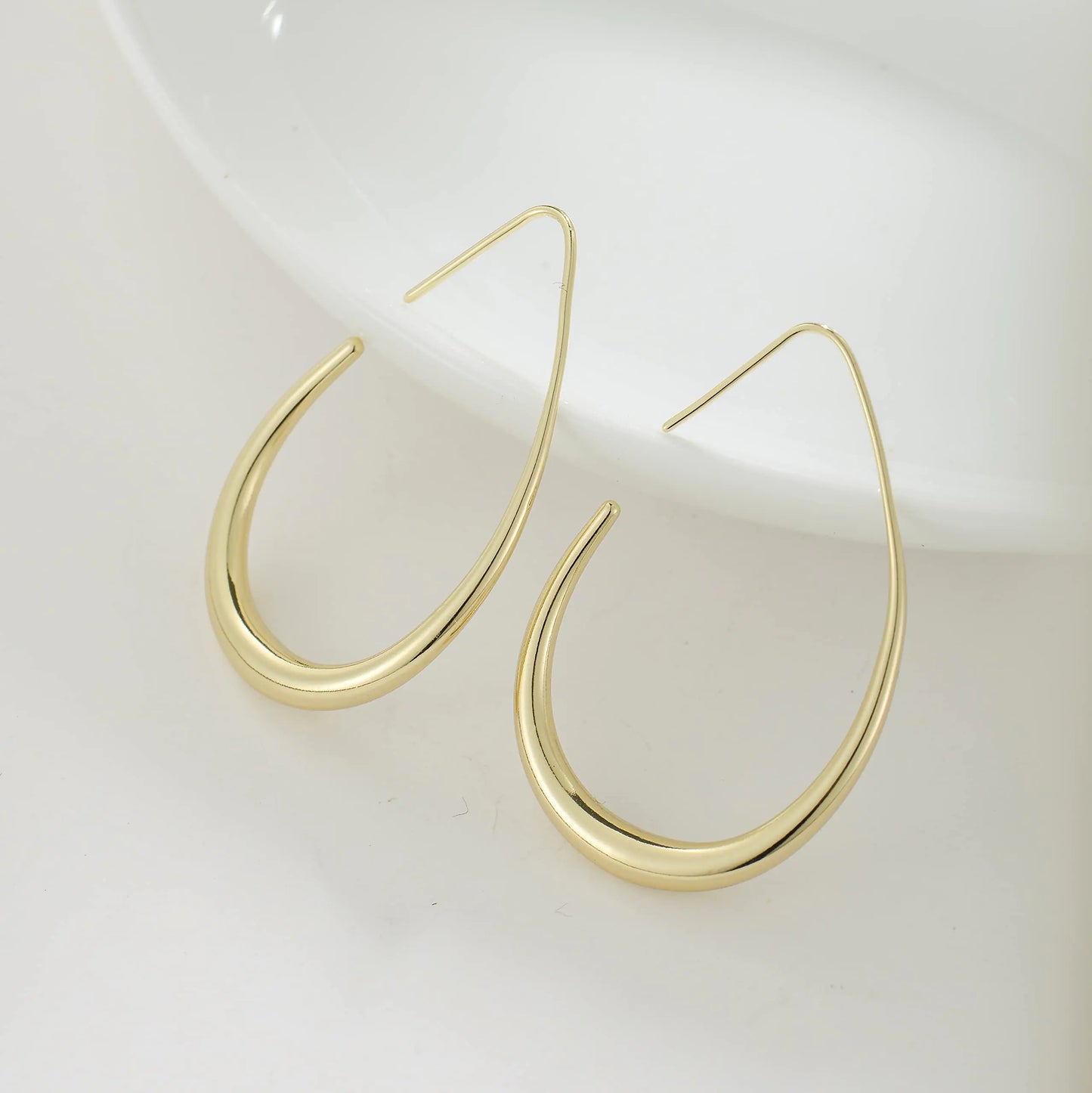 Lightweight Teardrop Hoop Earrings for Women