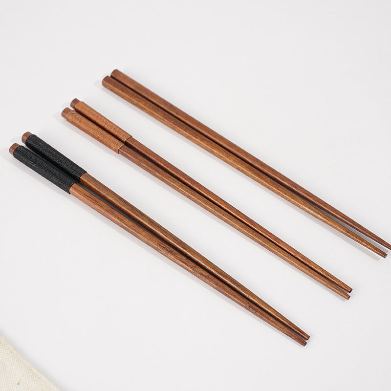 Cutlery 3PCS Fork Chopsticks Spoon Set Portable Tableware Chinese Wooden Utensils Sets Dinner Sets Long Handle Utensils With Fork Spoon Chopsticks
