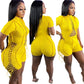 Lace Trim Overall Shorts Jumpsuit Women