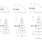 Handmade Christmas Tree Quilt Cover Ruler Christmas Pattern Quilting Template