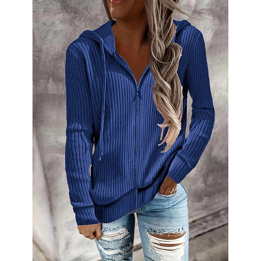 Women's Zip Up Hoodies Sweatshirts Sweater Fall Outfits Casual Long Sleeve Drawstring Jackets