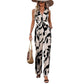 Fashionable High Waist Lace-up Wide Leg Jumpsuit For Women