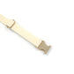 Cream Tufted Dog Collar Gold Buckle