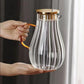 Striped Water Droplets Borosilicate Glass Teapot