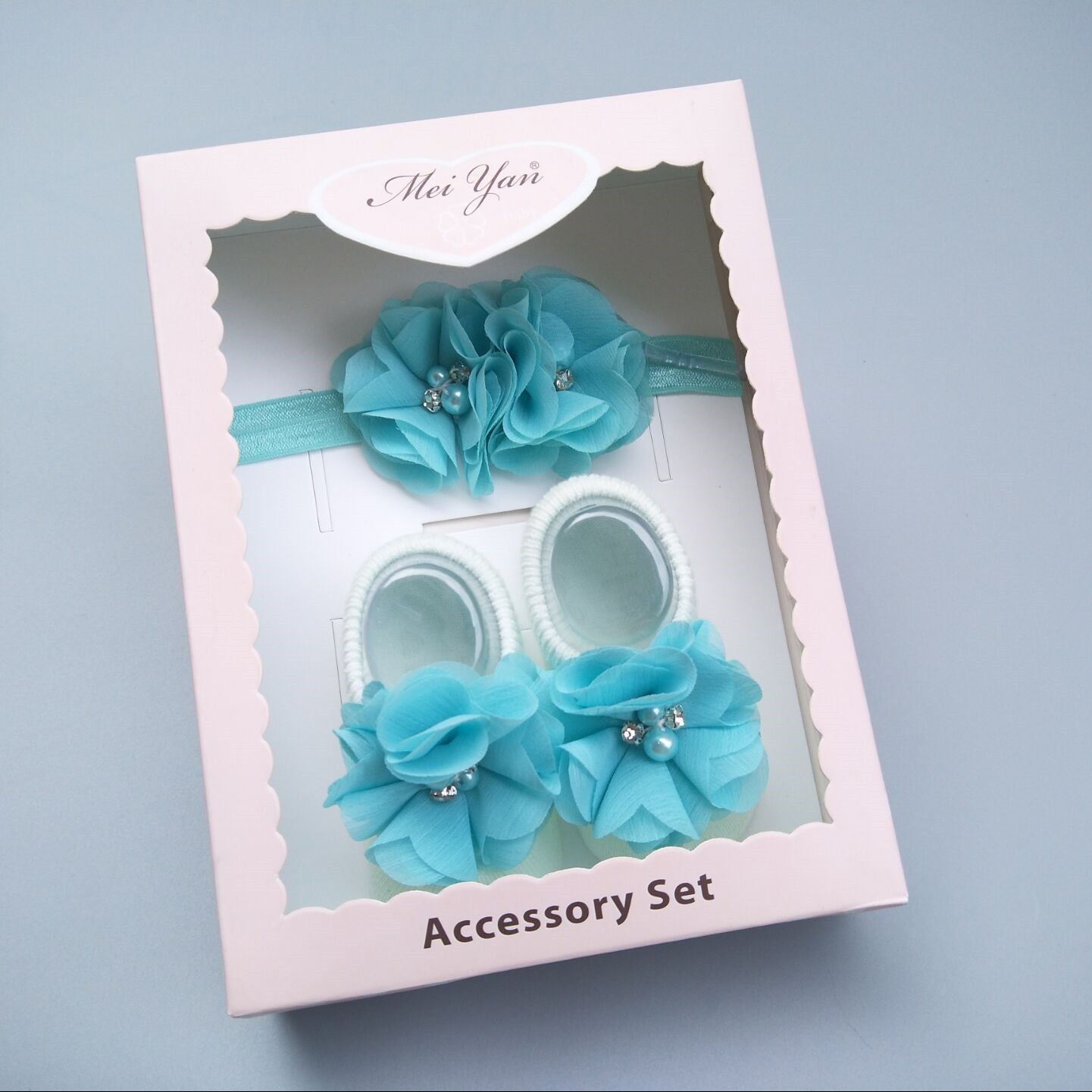 New Baby Girl Socks Headband Gift Box