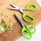 Multifunctional Multi-layer Green Onion Scissors Stainless Steel Onion Cutting Knife Herb Seaweed Spice Scissors Kitchen Scissor Kitchen Gadgets