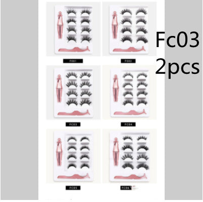 Three pairs of false eyelashes
