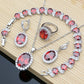Mystic Rainbow Fire Cubic Zirconia Jewelry Sets Women 925
