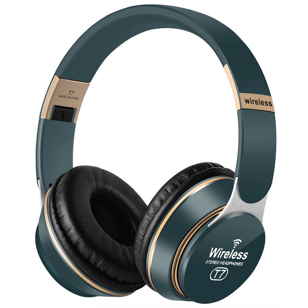 Cross-border T7 Headset Bluetooth Wireless Mobile Phone Music Foldable Running Subwoofer Stereo Headset Headset