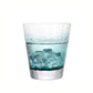 Ink Blue Hammer Patterned Glass Water Cup