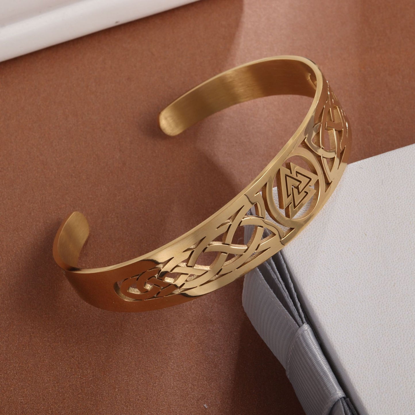 Celtic Knot Vintage Bracelet Fashion Men Titanium Steel Bracelet