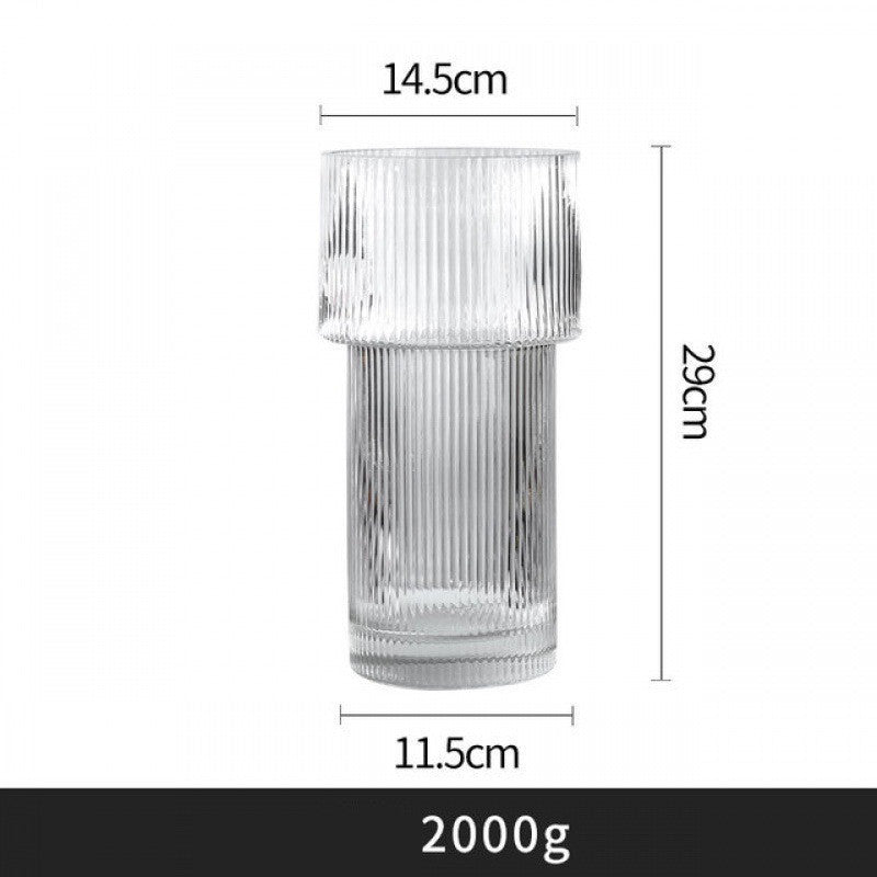 Creative Simple Transparent Glass Vase Water - Raising