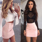 HOT Fashion Women Shiny Leather Skirts