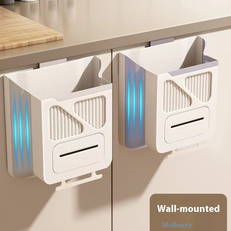 Kitchen Trash Can Wall-mounted Foldable Household