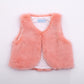 New Arrival baby Girls' Faux Fur vest baby clothing Cute Outerwear baby girl clothes children clothing warm vest