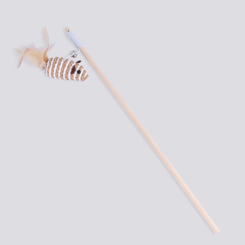 Pet Extension Feather Bells Tease Cat Pole Toys