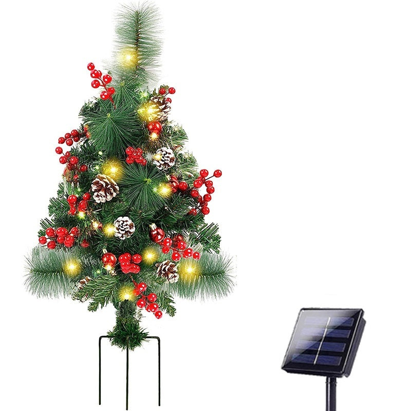 Christmas Solar Christmas Tree Floor Outlet Lawn Lamp