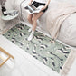 Fringed cotton striped rug