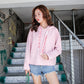 Long sleeve pullover hooded collar top
