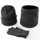 Winter men's hats, scarves, gloves, suits, fashion knitting and velvet hats, scarves, kits, men's 3 pieces/sets