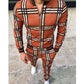 New Men's Leisure Suits Tracksuits Men Grid Two-piece Patchwork Zipper Tracksuits Small leg Trouser Sportswear New Man Sets