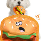 Crinkle Dog Toys Squeaky Dog Toys No Stuffing Dog Toys Durable Interactive Dog Chew Toys For Puppy Small Medium Large Dogs Hamburger