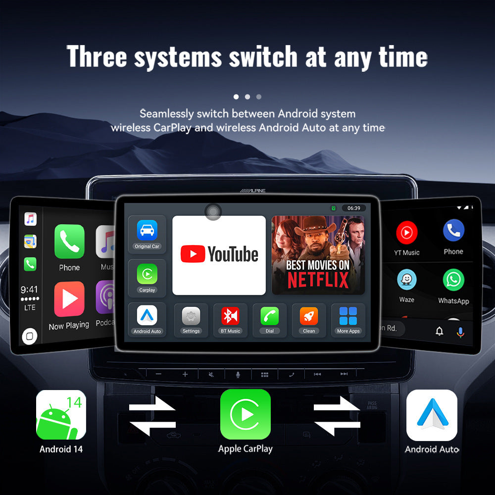 Navigation Mirror Smart Car Wireless CarPlay Box To Android