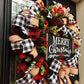Christmas bow garland