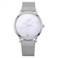 Vansvar fashion brand silver and gold mesh band  wristwatch