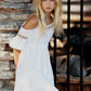 Girls strapless hollow dress
